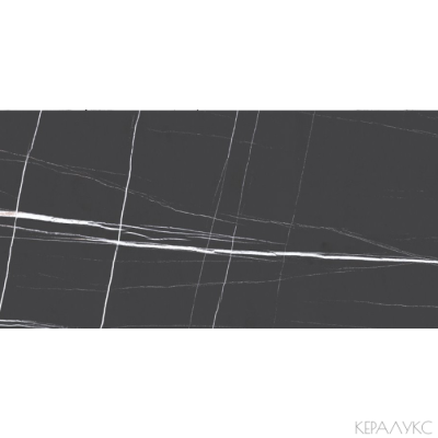 Гранитогрес DIAMOND BLACK MARBLE, 60x120cm, гланц