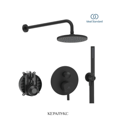 ПРОМО Душ комплект за вграждане CERALINE Ideal Standart, цвят ЧЕРНА КОПРИНА