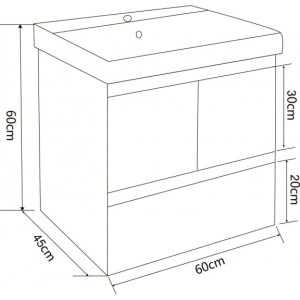 Мебел за баня ПВЦ ICP 6060