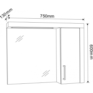 Огледален шкаф ICMC 7513-60