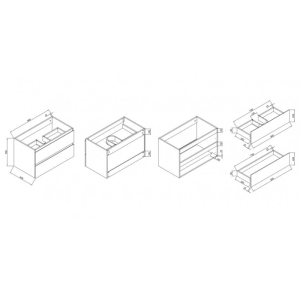 Мебел за баня ПВЦ ALFIO ICP 8045-50