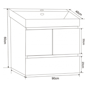 Мебел за баня ПВЦ ICP 9048