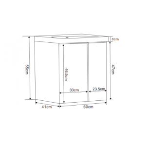 ПВЦ Мебел за баня ЗОРА ICP 6087
