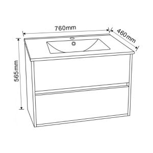 Мебел за баня ПВЦ ICP 7555